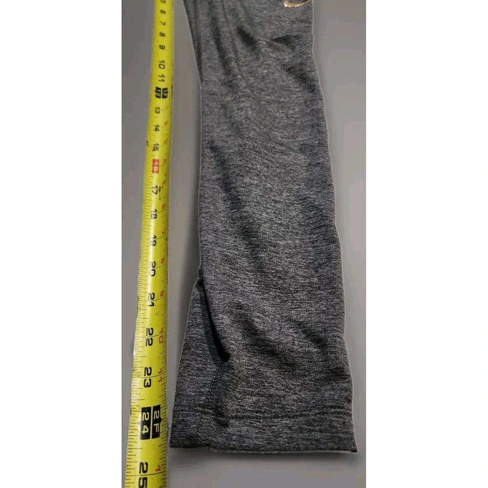 NIKE Pro Dri-FIT Mid-Rise‎ Leggings Gray With Gold Logo Women Size Small